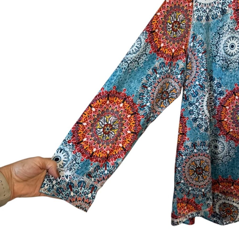 GORGEOUS BOHO  PRINT TOP   LARGE/XLARGE             #W - Picture 4 of 6